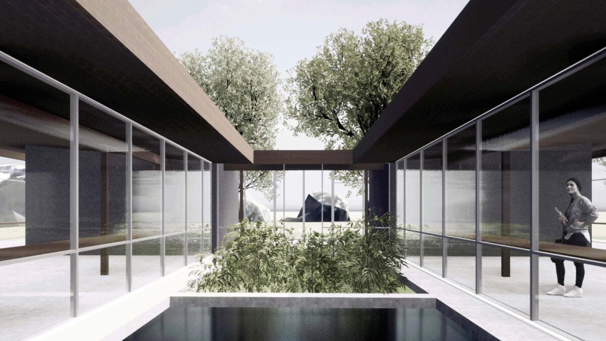 Beim Wettbewerb „students in the box“ überzeugte Johanna Hofmann mit ihrem Entwurf, der einen Innenhof mit Wasserbecken vorschlägt.