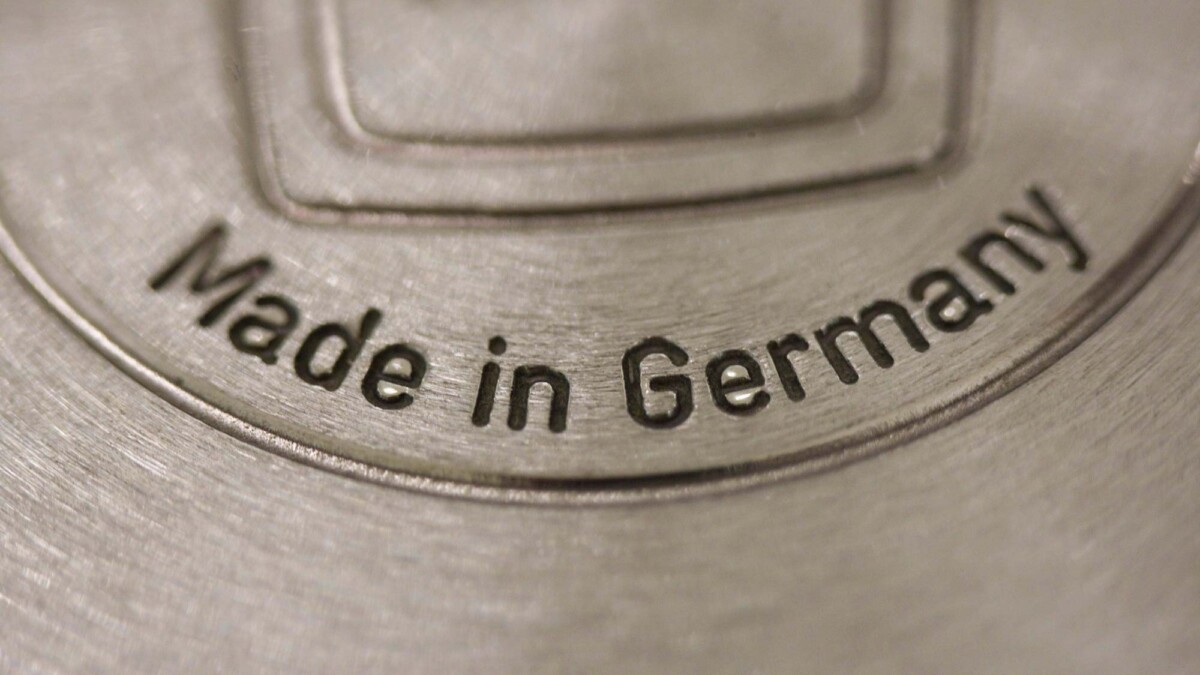 Aufschrift Made in Germany auf einem Produkt